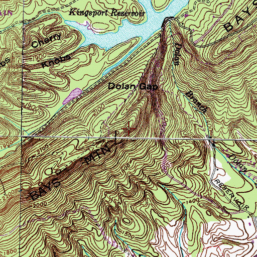Topographic Map of Proposal Ridge, TN