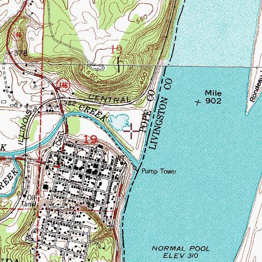 Topographic Map of Golconda Marina, IL
