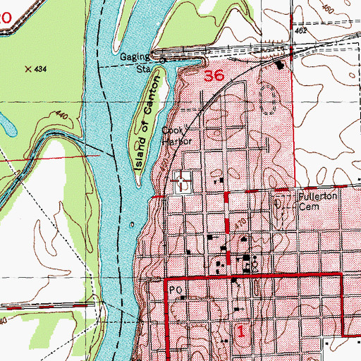 Topographic Map of Rockwell Park, IL