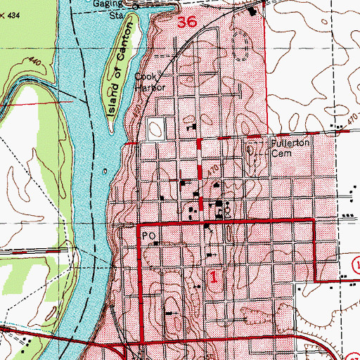 Topographic Map of Saint Barnabas Episcopal Church, IL