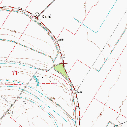 Topographic Map of Boxtown School (historical), IL