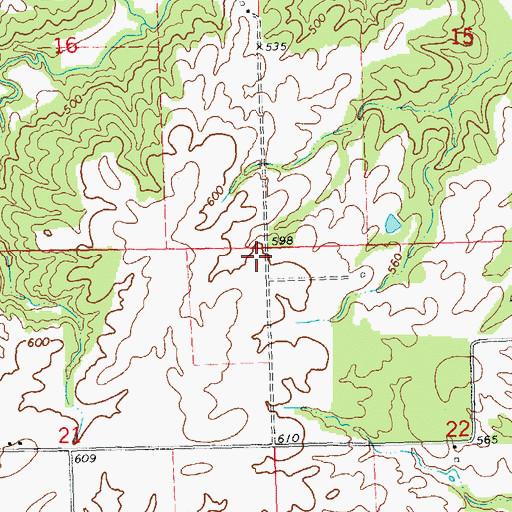 Topographic Map of Collier School (historical), IL