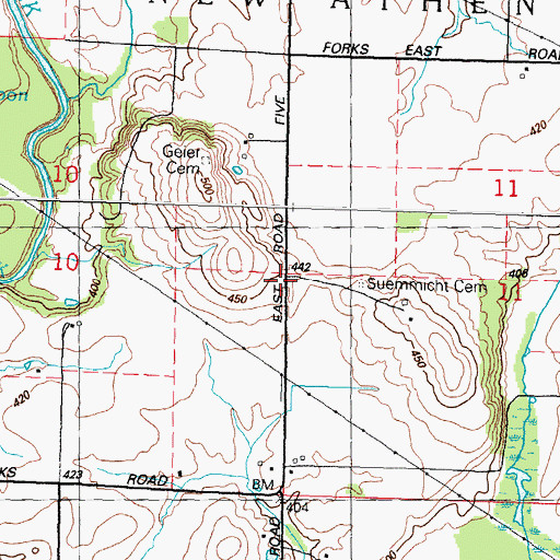 Topographic Map of Point Lookout School (historical), IL