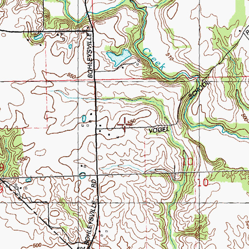 Topographic Map of Vogel School (historical), IL