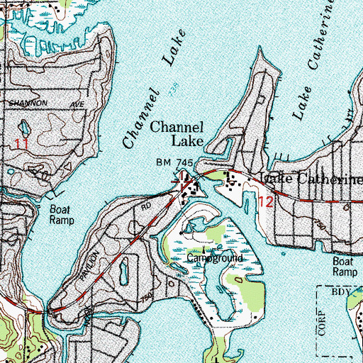 Topographic Map of Channel Lake, IL