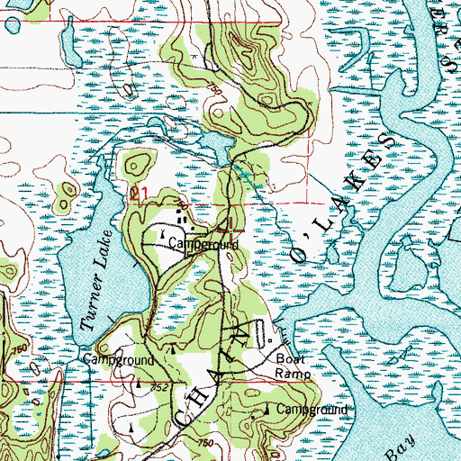 Topographic Map of Oak Grove Picnic Area, IL