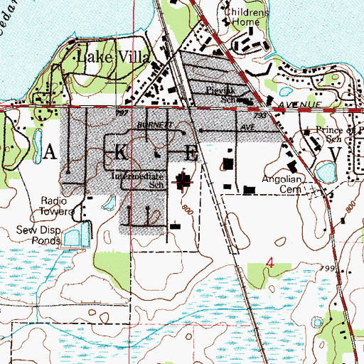 Topographic Map of Peter J Palombi School, IL