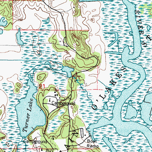 Topographic Map of Pike Marsh Picnic Area, IL