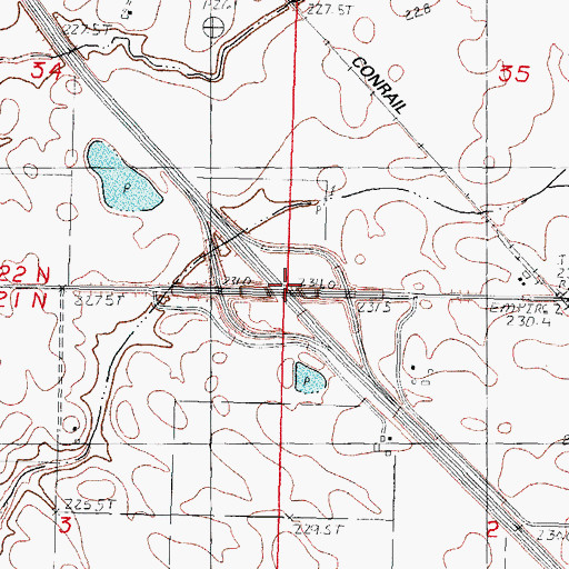 Topographic Map of Interchange 152, IL