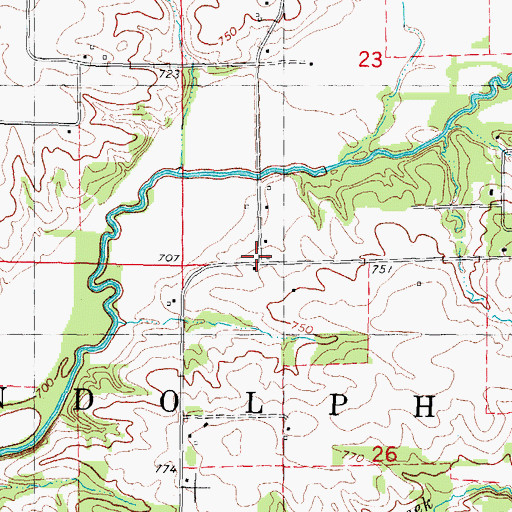 Topographic Map of Littleville (historical), IL