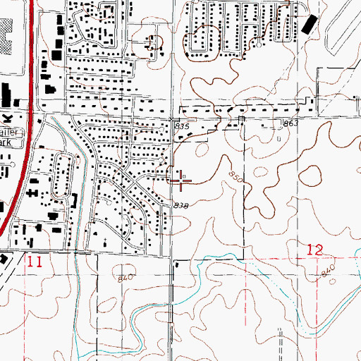 Topographic Map of Rollingbrook Park, IL
