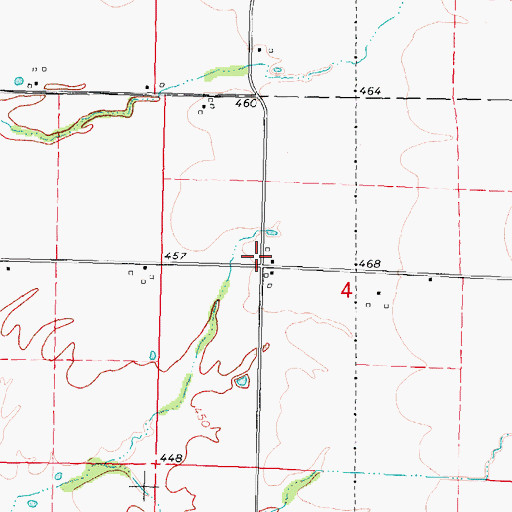 Topographic Map of Caspars Post Office (historical), IL