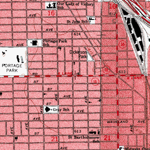 Topographic Map of Accurate Data School, IL
