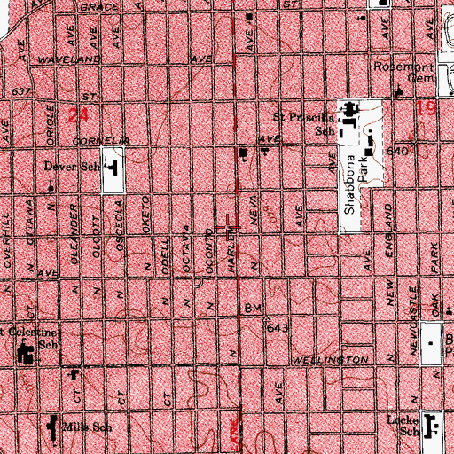 Topographic Map of Benson Art Beat, IL