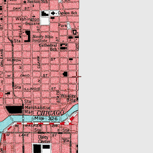Topographic Map of Cadillac Building, IL