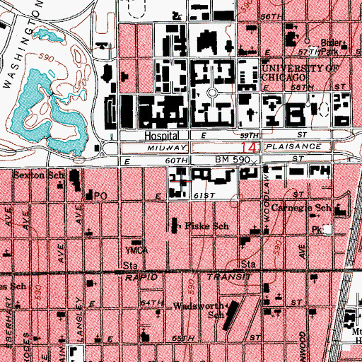 Topographic Map of Edelstone Center, IL