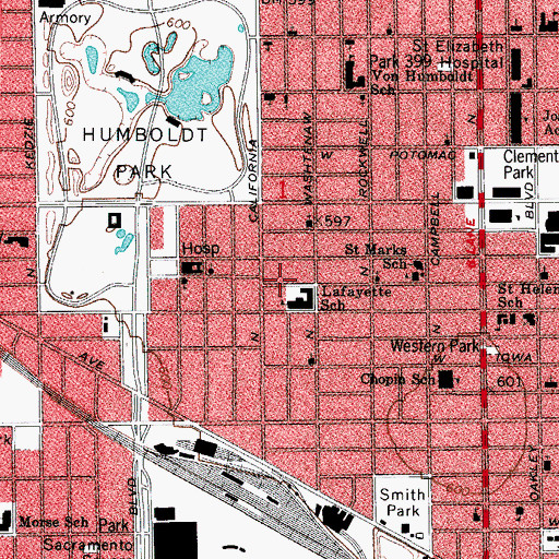 Topographic Map of Borenquen Driving School, IL
