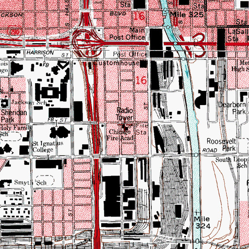 Topographic Map of Chicago Fire Academy, IL