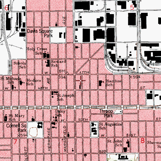 Topographic Map of Chicago Non-Public School Science Exposition, IL