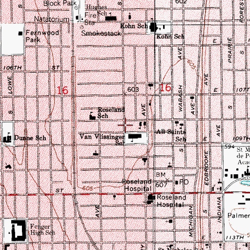 Topographic Map of First General Assembly Church, IL