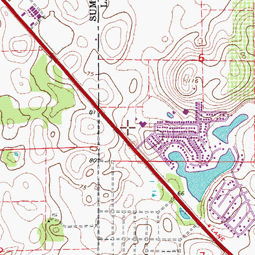 Topographic Map of All Faiths Chapel, FL
