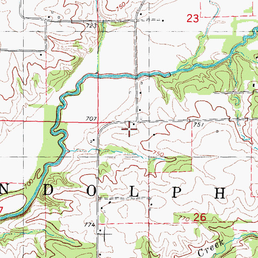 Topographic Map of Lytleville School (historical), IL