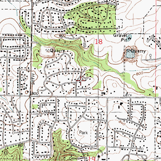 Topographic Map of Blackcrest, IL