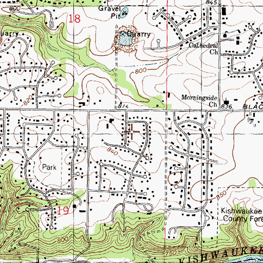 Topographic Map of River Grove, IL