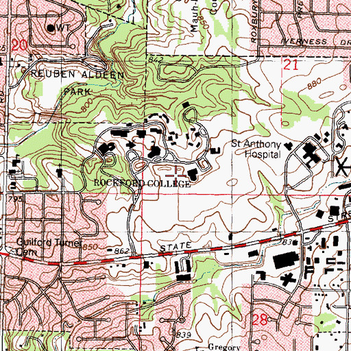 Topographic Map of Smith Field, IL