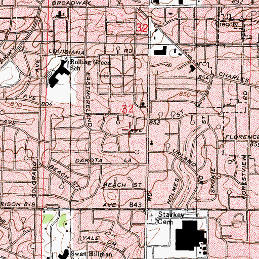 Topographic Map of Rockford Fire Department - Station 11, IL