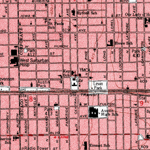 Topographic Map of Gammon United Methodist Church, IL