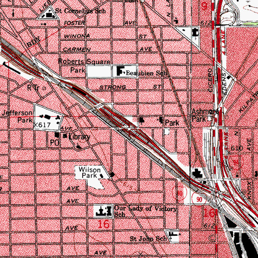 Topographic Map of Interchange 84, IL