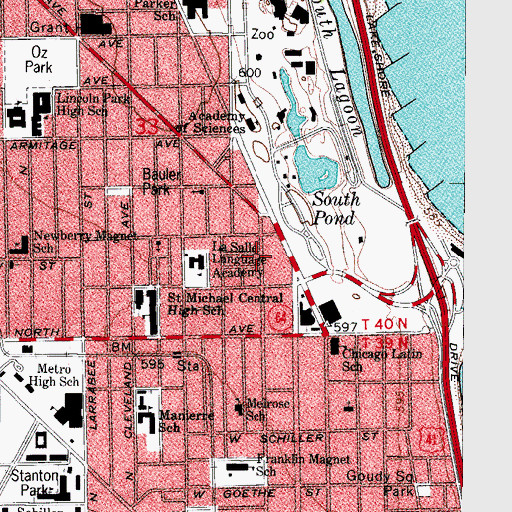 Topographic Map of Kogen - Miller Studios, IL
