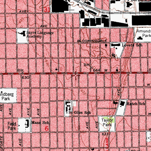 Topographic Map of Moeller School of Real Estate, IL
