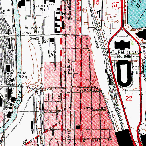 Topographic Map of Libby Prison Museum (historical), IL