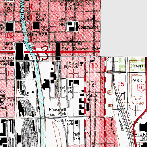 Topographic Map of New Franklin Building, IL