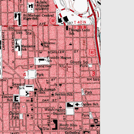 Topographic Map of Hal Sanitarium, IL