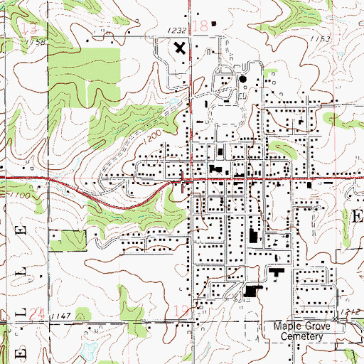 Topographic Map of First Presbyterian Church, WI