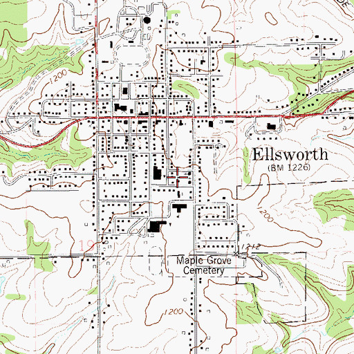 Topographic Map of Saint Francis School, WI