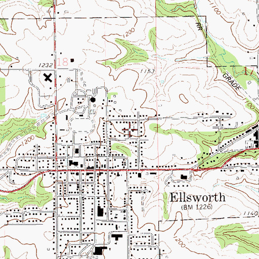 Topographic Map of Zion Covenant Church, WI