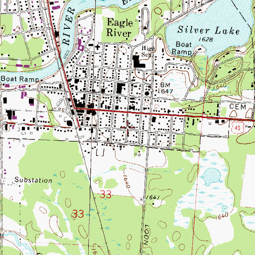 Topographic Map of First Church of Christ Scientist, WI