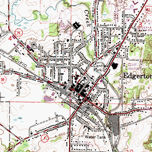 Topographic Map of Child High School, WI