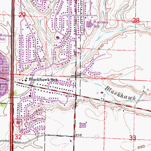 Topographic Map of Christ Presbyterian Church, WI
