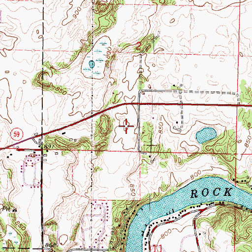 Topographic Map of Edgerton Hospital, WI