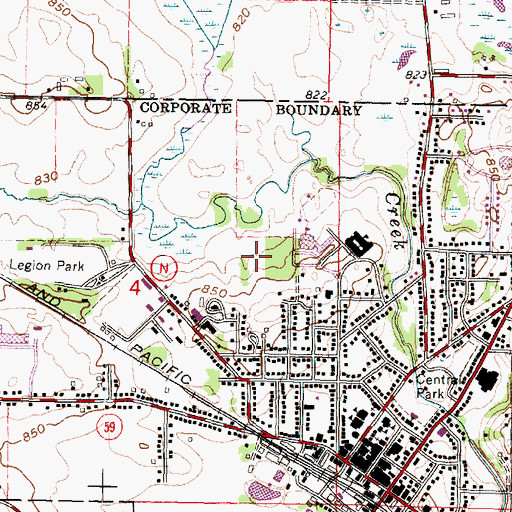 Topographic Map of Edgerton Middle School, WI