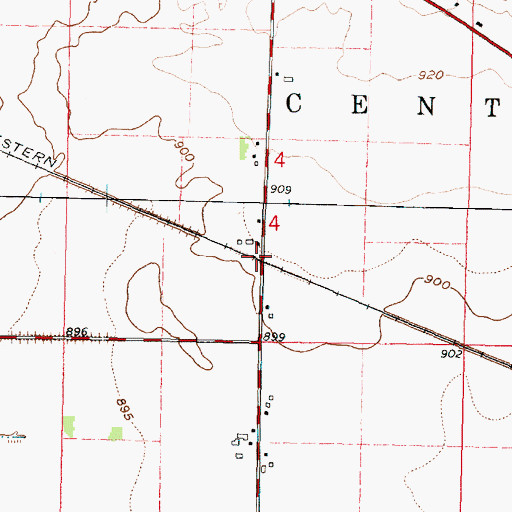 Topographic Map of Fellows (historical), WI