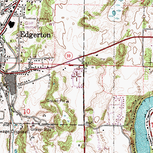 Topographic Map of Hans Addition, WI