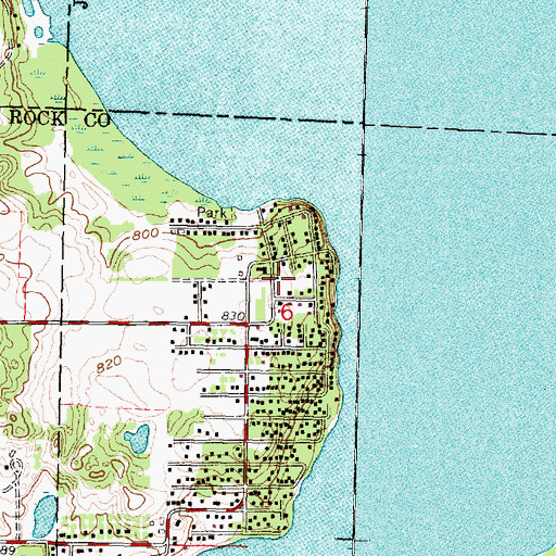 Topographic Map of Maple Beach, WI