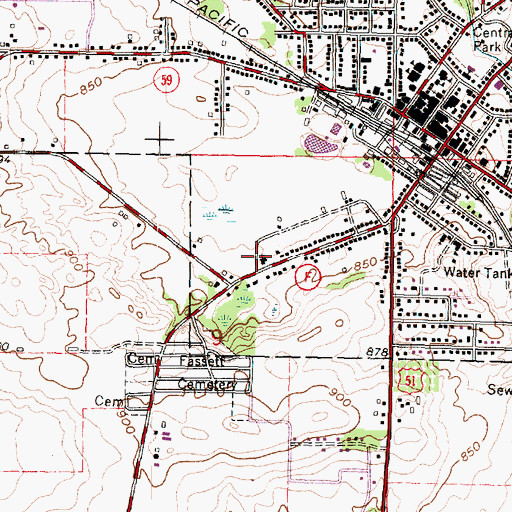 Topographic Map of Trinity Lutheran Church, WI