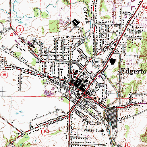 Topographic Map of Tri-County Community Center, WI